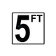 Inlays 4" x 6" Plastic Stick-On Depth Marker | 5FT Smooth | P410050