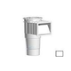 AquaStar Flow Star Skimmer with Flush Face Float Assembly Basket Lid Adjustable Collar and 6" Socket Sump | White | SKR201F