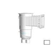 AquaStar Flow Star Water Bonded Skimmer with 5" Deep Throat Float Assembly Basket Lid and Adjustable Collar for Fiberglass | White | SKRFL12B101