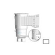AquaStar Flow Star Water Bonded Skimmer with 5" Deep Throat Float Assembly Basket Lid and Adjustable Collar for Fiberglass with 9" Ultra Basket | White | SKRFL12B101-L