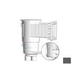 AquaStar Flow Star Water Bonded Skimmer with 5" Deep Throat Float Assembly Basket Lid and Adjustable Collar for Fiberglass with 9" Ultra Basket | Dark Gray | SKRFL12B105-L