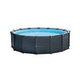 Intex Graphite Gray Panel Pools Above Ground Pool Package | 15' 8" Round x 49" Tall | 26383EH