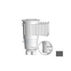 AquaStar Flow Star Water Bonded Skimmer with Flush Face Float Assembly Basket Lid and Adjustable Collar with 9" Ultra Basket | Dark Gray | SKR17105-L