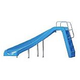 Inter-Fab White Water Pool Slide | Left Curve | Blue | WWS-CLB-SS