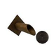 Black Oak Foundry 1.5" Deco Wall Scupper with Diamond Backplate | Brushed Pewter Finish | S911-BP
