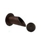 Black Oak Foundry 2" Deco Wall Scupper with Round Backplate | Brushed Pewter Finish | S902-BP