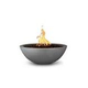 The Outdoor Plus 27" Sedona Concrete Fire Bowl | 12V Electronic Ignition - Natural Gas | Natural Gray | OPT-27RFOE12V-NGY-NG