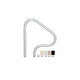 Saftron Return to Deck Mounted 3-Bend Handrail | .25" Thickness 1.90" OD | 26"W x 30"H | Gray | P-326-RTD-G