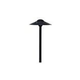 Sollos Dome Hat LED Path Light Fixture | 8.3" Hat 15" Stem | Arquitectural Aluminum - Textured Black | PDO083-TB-15 915028