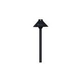 Sollos Straight Hat LED Path Light Fixture | 5.5" Hat 12" Stem | Arquitectural Aluminum - Textured Black | PSH055-TB-12 910021