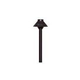 Sollos Straight Hat LED Path Light Fixture | 4" Hat 15" Stem | Arquitectural Aluminum - Textured Bronze | PSH040-TZ-15 913030