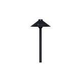 Sollos Straight Hat LED Path Light Fixture | 7.5" Hat 18" Stem | Arquitectural Aluminum - Textured Black | PSH075-TB-18 911035