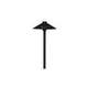 Sollos Straight Hat LED Path Light Fixture | 9" Hat 18" Stem | Arquitectural Aluminum - Textured Black | PSH090-TB-18 914035