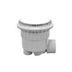 AquaStar 10" Round Anti-Entrapment Suction Outlet Cover | Solid Riser Ring Mud Frame (VGB Series) with 3" Socket Sump and 4" Spigot Side Port | White | 10AVR101SSB