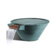 Slick Rock Concrete 34" Conical Cascade Water Bowl | Denim | Copper Spillway | KCC34CSPC-DENIM