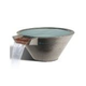 Slick Rock Concrete 29" Conical Cascade Water Bowl | Shale | Copper Spillway | KCC29CSPC-SHALE