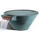 Slick Rock Concrete 22" Conical Cascade Water Bowl | Seafoam | Copper Spillway | KCC22CSPC-SEAFOAM