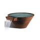 Slick Rock Concrete 22" Conical Cascade Water Bowl | Adobe | Stainless Steel Spillway | KCC22CSPSS-ADOBE