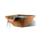 Slick Rock Concrete 22" Square Cascade Water Bowl | Copper | Copper Spillway | KCC22SSPC-COPPER
