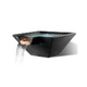 Slick Rock Concrete 29" Square Cascade Water Bowl | Onyx | Stainless Steel Spillway | KCC29SSPSS-ONYX