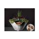 Slick Rock Concrete 29" Conical Cascade Water Bowl + Planter | Adobe | Stainless Steel Scupper | KCC29CSCSS-ADOBE
