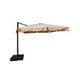 Santorini II Cantilever Umbrella with Valance | 10ft Square | Sunbrella Acrylic Beige | NU6175