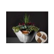 Slick Rock Concrete 29" Conical Cascade Water Bowl + Planter | Rust Buff | Stainless Steel Scupper | KCC29CSCSS-RUSTBUFF