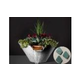 Slick Rock Concrete 29" Conical Cascade Water Bowl + Planter | Seafoam | Stainless Steel Scupper | KCC29CSCSS-SEAFOAM