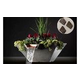 Slick Rock Concrete 34" Square Cascade Water Bowl + Planter | Coal Gray | Copper Scupper | KCC34SSCC-COALGRAY