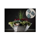 Slick Rock Concrete 34" Square Cascade Water Bowl + Planter | Denim | Copper Scupper | KCC34SSCC-DENIM