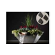 Slick Rock Concrete 34" Square Cascade Water Bowl + Planter | Onyx | Copper Scupper | KCC34SSCC-ONYX