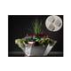 Slick Rock Concrete 34" Square Cascade Water Bowl + Planter | Shale | Copper Scupper | KCC34SSCC-SHALE