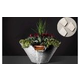 Slick Rock Concrete 34" Conical Cascade Water Bowl + Planter | Great White | Stainless Steel Scupper | KCC34CSCSS-GREATWHITE