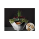 Slick Rock Concrete 34" Conical Cascade Water Bowl + Planter | Umber | Stainless Steel Scupper | KCC34CSCSS-UMBER