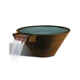 Slick Rock Concrete 22" Conical Cascade Water Bowl | Rust Buff | No Liner | KCC22CNL-RUSTBUFF