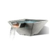 Slick Rock Concrete 29" Square Cascade Water Bowl | Shale | No Liner | KCC29SNL-SHALE