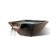 Slick Rock Concrete 29" Square Cascade Water Bowl | Coal Gray | No Liner | KCC29SNL-COALGRAY
