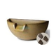 Slick Rock Concrete 16" Half Spill Water Bowl | Coal Gray | No Liner | KSPH3616NL-COALGRAY