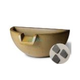 Slick Rock Concrete 16" Half Spill Water Bowl | Gray | No Liner | KSPH3616NL-GRAY