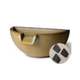 Slick Rock Concrete 16" Half Spill Water Bowl | Onyx | No Liner | KSPH3616NL-ONYX