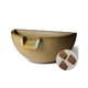 Slick Rock Concrete 16" Half Spill Water Bowl | Rust Buff | No Liner | KSPH3616NL-RUSTBUFF