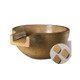 Slick Rock Concrete 36" Large Classic Spill Water Bowl | Umber | No Liner | KSPCL3618NL-UMBER