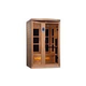 Golden Designs 2 Person Hotel Edition Full Spectrum PureTech Near Zero EMF FAR Infrared Sauna with Himalayan Salt Bar | Hemlock | GDI-8020-H2