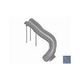 Global Pool Products Landscape Slide Swimming Pool Slide | Right Turn | Gray | GPPSSW17-GREY-R