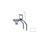 Global Pool Products X2 Basketball Set | 16" Anchor Spacing | Dual Pole with Net & Ball | White Frame | No Anchors | GPP-X2BB16-WH