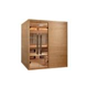 Golden Designs Toledo 6-Person Hybrid Sauna Full Spectrum and Harvia Traditional Stove with Himalayan Salt | Hemlock | GDI-8360-01