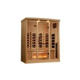 Golden Designs 4-Person Full Spectrum PureTech Near Zero EMF FAR Infrared Sauna with Himalayan Salt Bar | Hemlock | GDI-8040-03