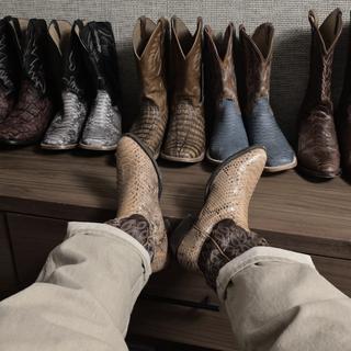 Cody James Men's Exotic Caiman Tail Skin Western Boots - Broad