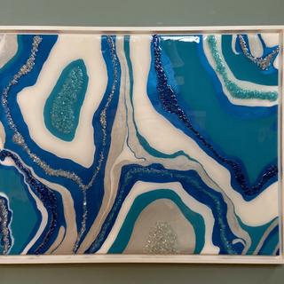 Modern Shallow White Canvas Floater Frame