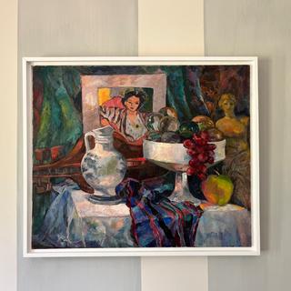 Modern Shallow White Canvas Floater Frame